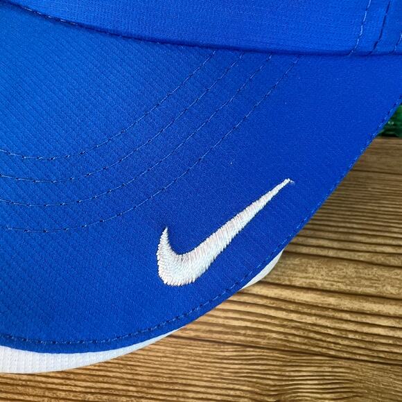 Nike Golf Hat 'Sick' Logo Blue White Lightweight Adjustable Hat Cap - Picture 7 of 8
